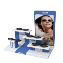 table wooden acrylic glass Display Holder LED Sunglass Display Rack Glass Showcase tray